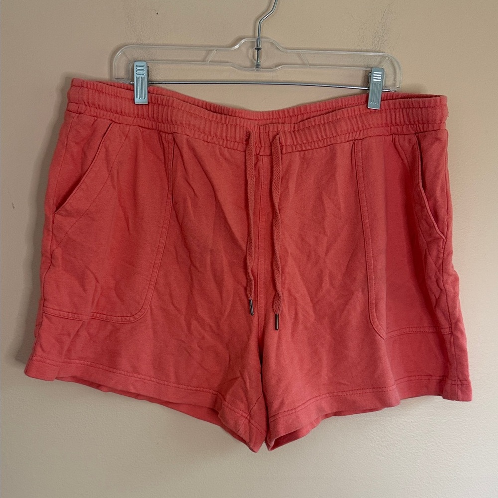 Terra & Sky Coral Drawstring Athletic Shorts